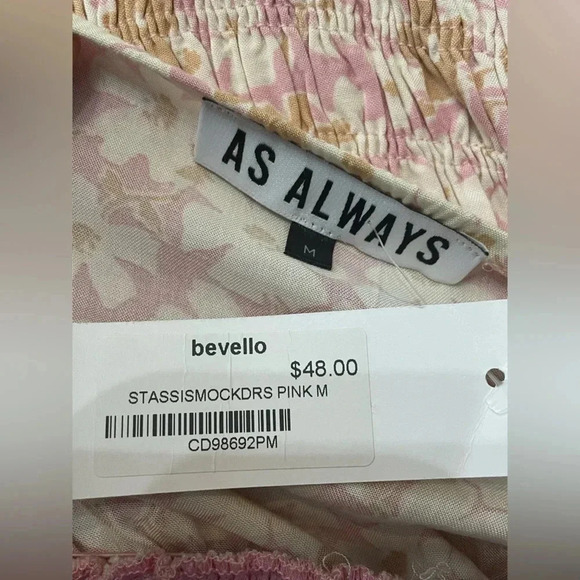 AS ALWAYS Stassi Daisy Pink Floral Halter Dress New Medium - Picture 7 of 9